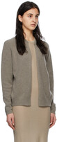 Thumbnail for your product : Frenckenberger Taupe DJ Hell Edition Cashmere Bomber Cardigan