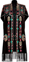 Thumbnail for your product : Valentino Embroidered Suede Coat