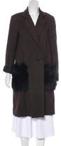 Thumbnail for your product : Jenni Kayne Fox-Accented Wool Coat