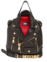 Thumbnail for your product : Moschino Biker Jacket Form Nappa Leather Backpack