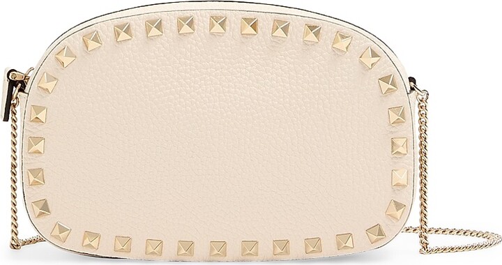 Valentino Garavani Women's Mini Rockstud Crossbody Bag in Grainy Calfskin - Black