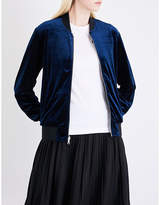 Thumbnail for your product : Izzue Ladies Black Ribbed Feminine Reversible Embroidered Satin Bomber Jacket