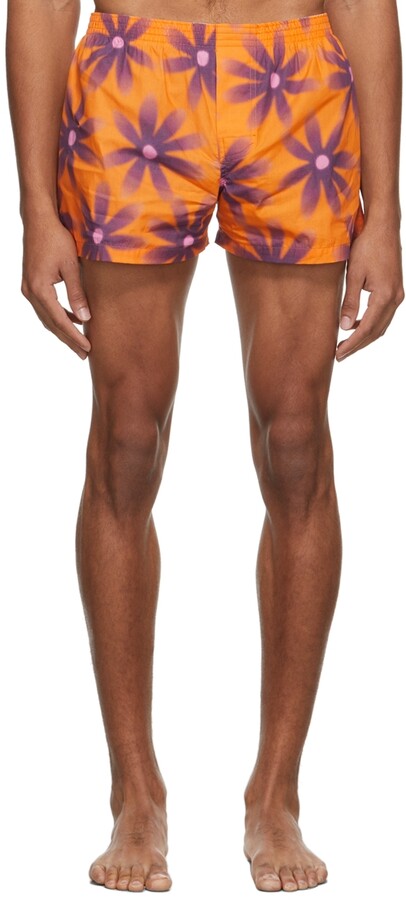 Jacquemus Purple Flower Print Swim Shorts - ShopStyle