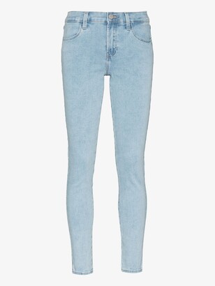 J Brand Blue Sophia Mid-Rise Skinny Jeans