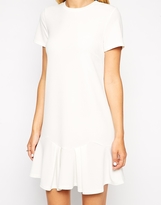 Thumbnail for your product : ASOS Shift Dress in Crepe with Peplum Hem