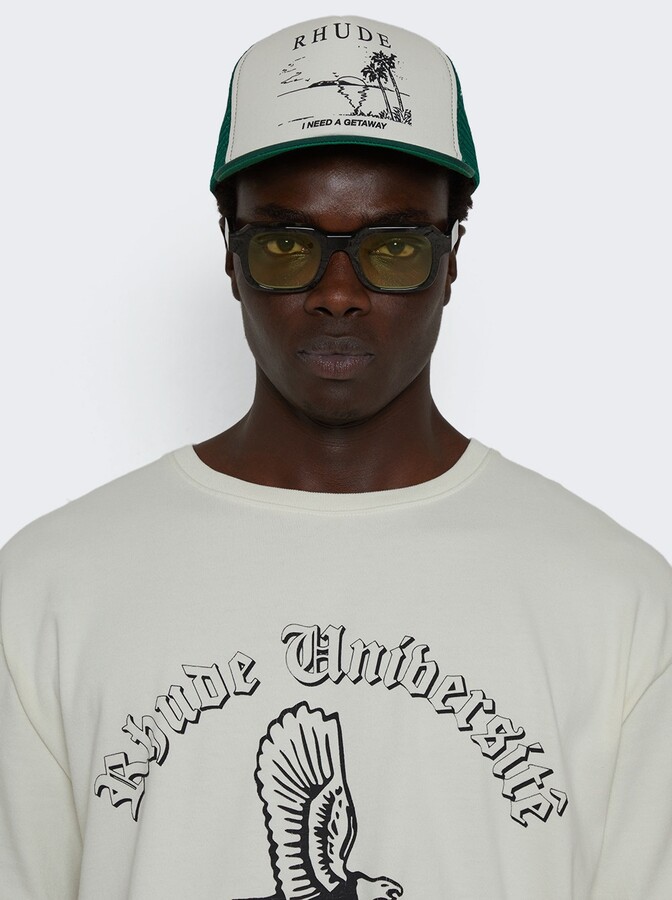 I Need A Getaway Trucker Hat Green And White