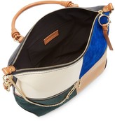 Thumbnail for your product : See by Chloe Emy Colorblocked Suede & Leather Zip Satchel