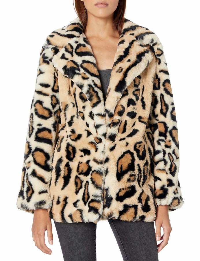 Leopard Print Faux Fur Coat, Faux Fur Coat Nyc