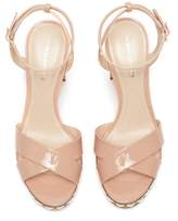 Thumbnail for your product : Nicholas Kirkwood 'Casati' faux pearl platform ankle strap patent leather sandals