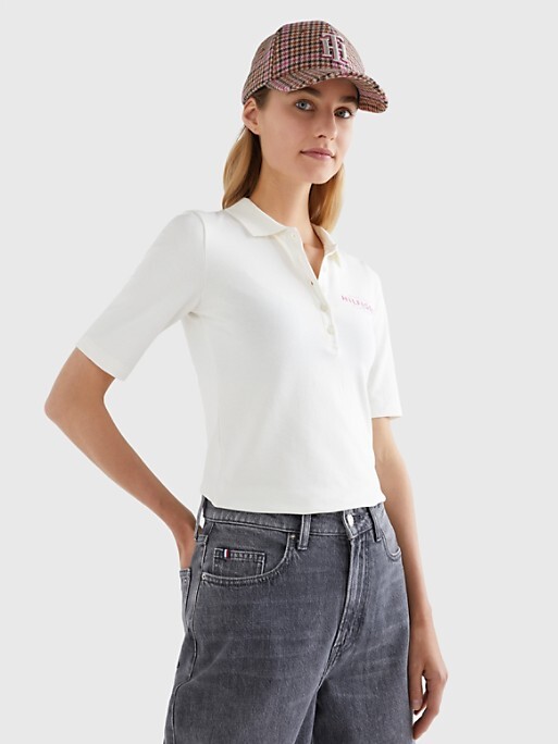 Tommy Hilfiger White Women's Polos | ShopStyle