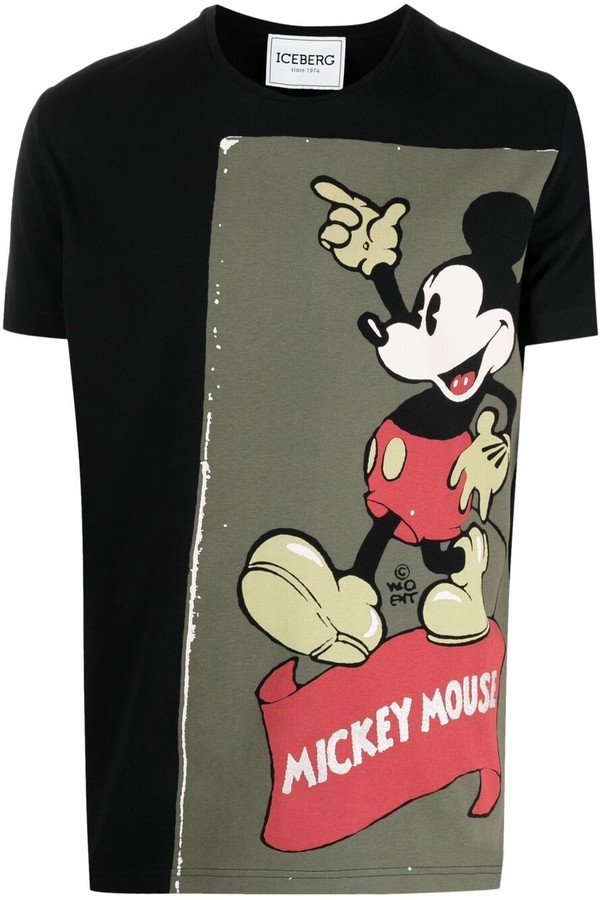 Iceberg Mickey Mouse print Tshirt ShopStyle