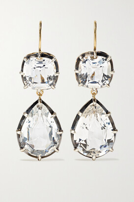 Fred Leighton Collection Silver-topped 18-karat Gold Topaz Earrings - One size