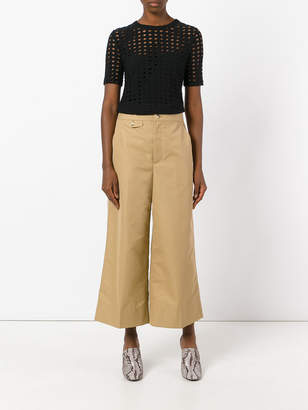Helmut Lang cropped wide-leg trousers