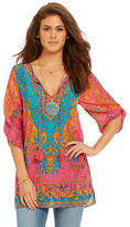 Thumbnail for your product : Tolani Chloe Floral Tapestry-Print Tunic Dress