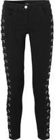 Versus Versace - Lace-up Mid-rise Skinny Jeans - Black