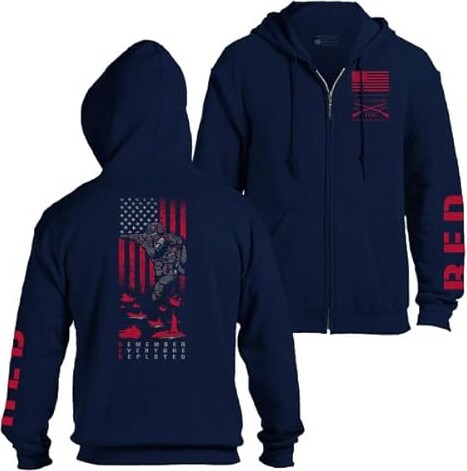 Grunt Style RED Friday Full-Zip Hoodie (Medium