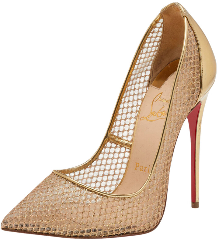 Christian Louboutin Gold Shoes For 