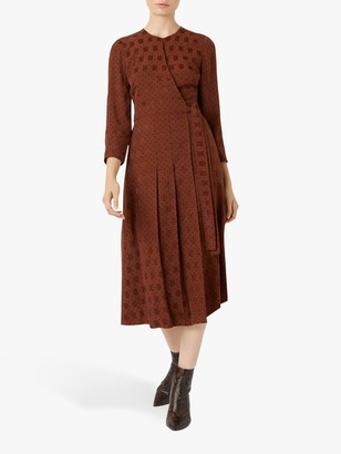 moira jacquard wrap dress