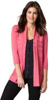 Thumbnail for your product : Le Château Rib Knit Open-Front Cardigan,XL