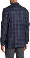 Thumbnail for your product : Peter Millar Blue Check Notch Collar Two Button Classic Fit Wool Sports Coat