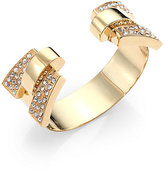 Thumbnail for your product : Ca&Lou Tilda Pavé Crystal Cuff Bracelet/Goldtone