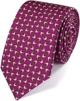 Thumbnail for your product : Charles Tyrwhitt Berry Wool Printed Luxury Tie