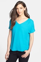 Thumbnail for your product : Halston Crochet Detail Silk Top
