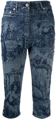 Moschino Printed Below-The-Knee Jeans
