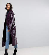 Thumbnail for your product : ASOS Tall TALL Oversized Mac in Vinyl