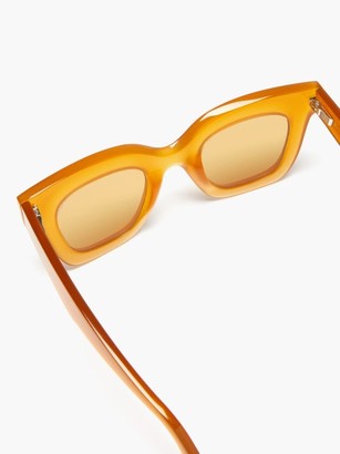 Lapima Lisa Square Acetate Sunglasses - Light Yellow