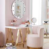 Thumbnail for your product : Pottery Barn Teen Customize-It Simple A Frame Desk, Simply White Desktop / Matte Black Base