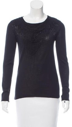 Jay Ahr Embellished Wool-Blend Sweater w/ Tags