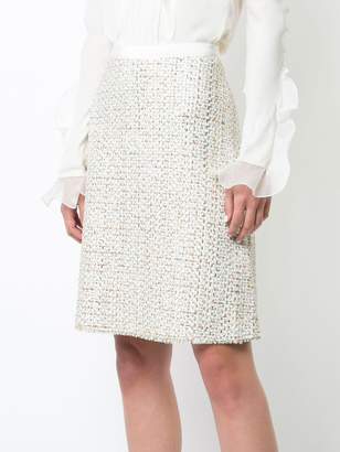 Giambattista Valli A-line tweed skirt