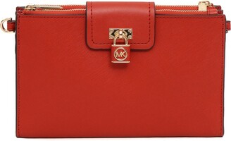 Shop for Michael Kors Cori Small Trunk Bag Bright Red - Shipped