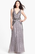 Thumbnail for your product : Aidan Mattox Embellished Mesh Blouson Gown