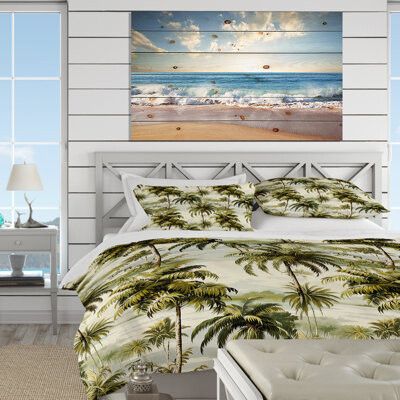 Design Art Vintage Palms Tropical Pattern Bedding