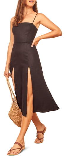 Fashion Look Featuring Reformation Midi Dresses and Reformation