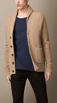 Thumbnail for your product : Burberry Wool Cashmere Shawl Collar Cardigan