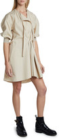 Thumbnail for your product : Chloé Cotton Poplin 3/4-Sleeve T-Neck Wrap Dress