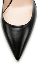 Thumbnail for your product : Miu Miu Leather Combo Pointed-Toe Slingback Pump