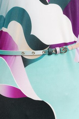 Emilio Pucci Belted Printed Silk-jersey Maxi Dress