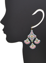 Thumbnail for your product : Miguel Ases Purple & Turquoise Drop Earrings