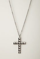 Thumbnail for your product : Forever 21 Pyramid Cross Necklace