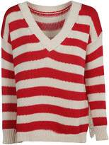 red and white striped sweater