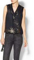 Thumbnail for your product : Cynthia Rowley Bonded V-Neck Top