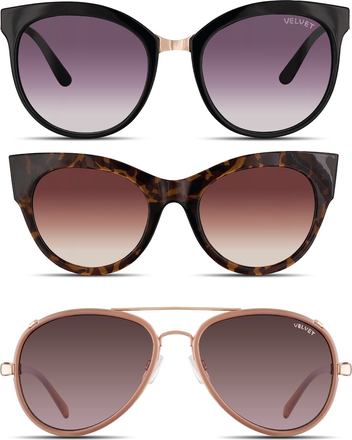 Velvet Eyewear Square Face Shape Sunglass Style Box