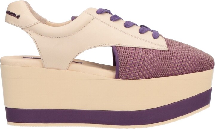 Manuel Barceló Lace-up Shoes Dark Purple - ShopStyle Flats