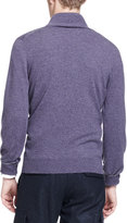 Thumbnail for your product : Brunello Cucinelli 2-Ply Half-Zip Pullover, Violet