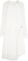 Thumbnail for your product : Adam Lippes Pleated silk crepe de chine and chiffon dress