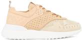 Thumbnail for your product : Tod's Perforated Colour Block Suede Trainers - Womens - Nude